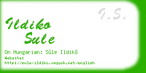 ildiko sule business card